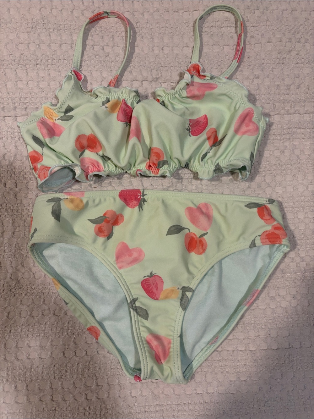 Abercrombie Girls' Mint Fruit Print Two-Piece Swim Set